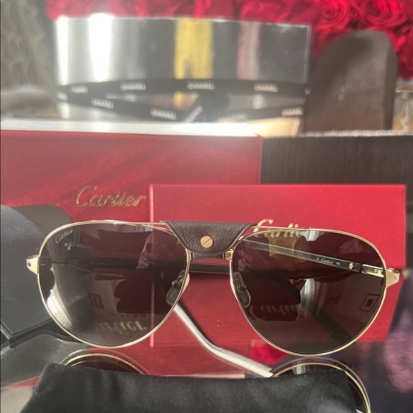 Cartier Gold Aviator Sunglasses